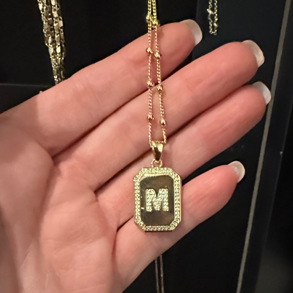 Gold Initial Pendant Necklace